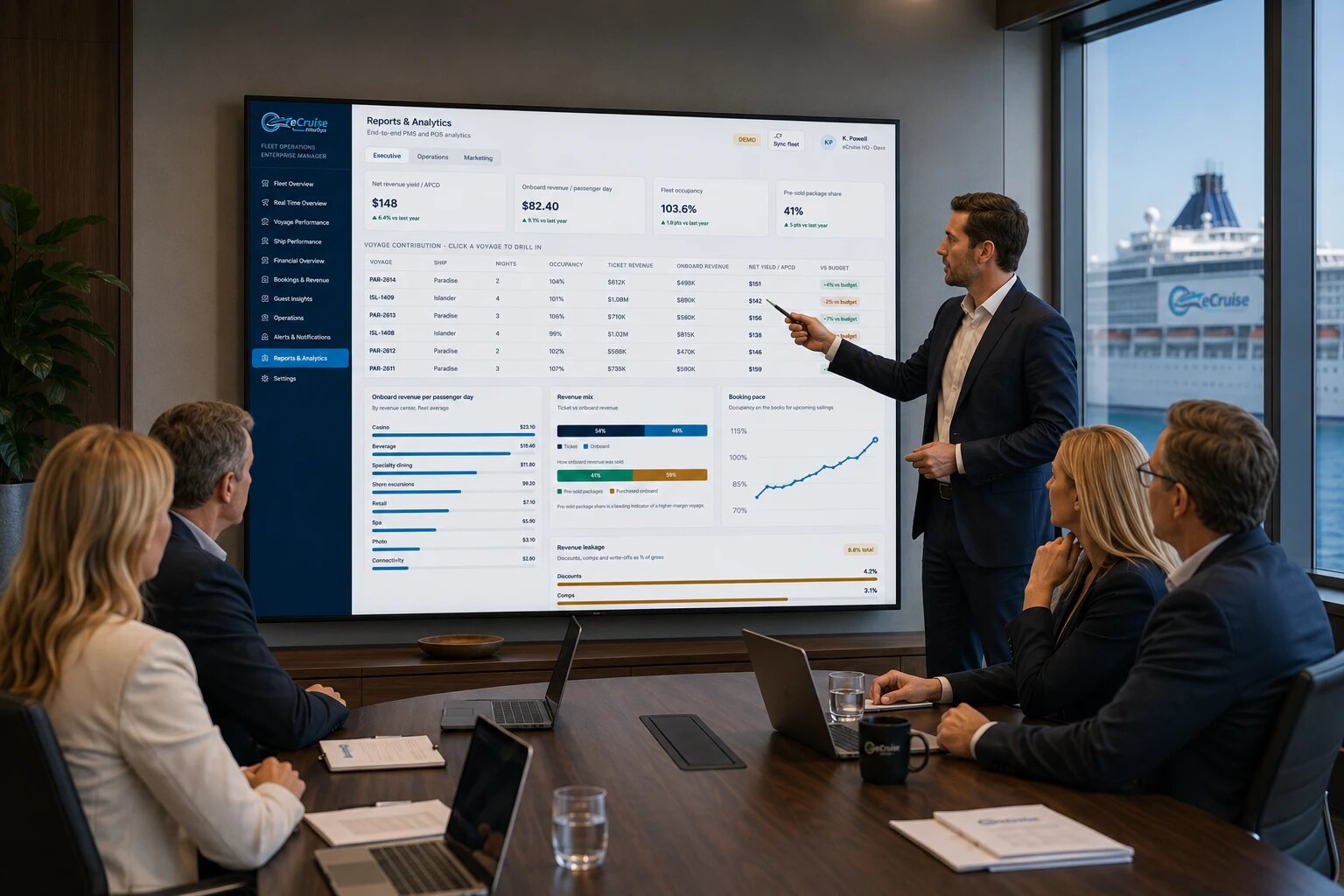 FleetOps shoreside fleet analytics dashboard